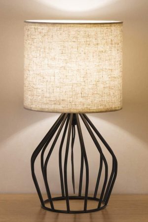 Black modern table lamp